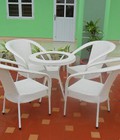 Hình ảnh: Bàn ghế cafe mây nhựa - LT136