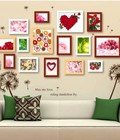 Hình ảnh: Bộ 15 khung ảnh gỗ cao cấp decal mã KA 012