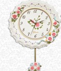 Hình ảnh: Đồng hồ thạch cao hoa hồng trắng mã DH017
