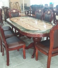 Hình ảnh: Bàn ăn mặt đá,hình oval trái soài  cổ điển sang trọng giá rẻ