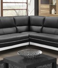 Hình ảnh: Sofa góc 1 - da trắng đen