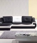 Hình ảnh: Sofa góc 2 - da trắng đen