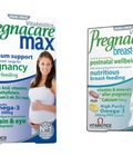Hình ảnh: Vitamin Pregnacare số 1 Anh cho mẹ bầu và bà mẹ đang cho con bú.
