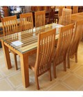 Hình ảnh: bộ bàn ăn 6 ghế gỗ sồi nga