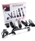 Hình ảnh: Máy sấy tạo kiểu tóc 6 đầu Sokany, máy uốn xoăn 3 ống, lược điện 3 trong 1 mới, lược điện uốn xoăn, dập xù, là thẳng