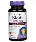 Hình ảnh: Natrol Biotin 5000mcg Fast Dissolve giảm rụng tóc và kích thích mọc nhanh