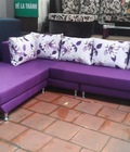 Hình ảnh: bộ sofa nỉ hoa cỏ may nhận làm theo yêu cầu