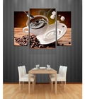 Hình ảnh: Tranh bộ trang trí quán Coffe DH792A (kích thước 95x70cm)   