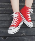 Hình ảnh: Hanh lý giầy Converse đỏ đế cao mới 97% giá rẻ như cho