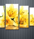 Hình ảnh: Tranh bộ treo tường hoa trắng DH798A(kích thước 120x85cm)   