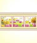 Hình ảnh: Tranh ruy băng phong cảnh mã: C-0075(50x50cm)x3