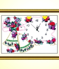 Hình ảnh: Tranh ruy băng đồng hồ mã: J-0021(60x45cm)