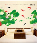 Hình ảnh: Decal dán tường đàm sen to 
