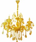Hình ảnh: Bán đèn chùm trang trí , đèn chùm pha lê nến 8 tay xi vàng