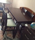 Hình ảnh: Thanh lý bàn ăn gỗ cũ, màu nâu đen giá rẻ