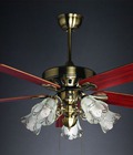 Hình ảnh: Đèn quạt trần cao cấp cánh gỗ , đèn trang trí quạt trần