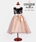 Hình ảnh: Đầm dự tiệc cho bé Kimsa Ngọc Đen HQ389 GINgER WORLD
