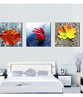 Hình ảnh: Tranh bộ nghệ thuật lá mùa thu DH846A (kích thước 90x30cm)  