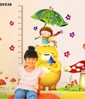 Hình ảnh: Sticker thước đo chiều cao gấu nâu cực to