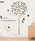 Hình ảnh: Decal dán tường cây our love