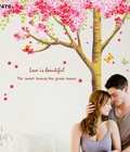 Hình ảnh: Decal dán tường cây anh đào cổ thụ