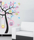 Hình ảnh: Decal dán tường phòng khách cây hoa cú mèo đu dây