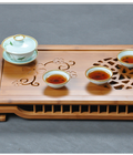 Hình ảnh: Khay trà tre bông hoa