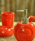 Hình ảnh: Bộ đồ dùng nhà tắm hình chữ U (Đỏ  