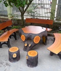 Hình ảnh: Bộ bàn ghế giả gốc cây bằng xi măng, bàn ghế sân vườn
