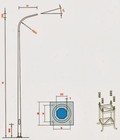 Hình ảnh: Cột đèn cao áp CAO 7M, 8M, 9M, 10M, Cột thép mạ kẽm nhúng nóng.