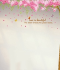 Hình ảnh: Decal dán tường cây đào to - A004