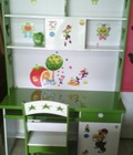 Hình ảnh: Bộ bàn liền giá sách 80 sơn PU+ ghế