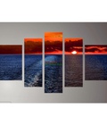 Hình ảnh: Tranh bộ phong cảnh hoàng hôn Biển DH879A (kích thước 120x90