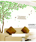 Hình ảnh: Decal dán tường cây xanh tán rộng 6 kiểu dán OV102