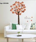 Hình ảnh: Decal dán tường Ovivi Cây Phong Đỏ to OV246
