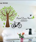 Hình ảnh: Decal dán tường Ovivi cây xanh digital OV322