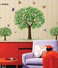Hình ảnh: Decal dán tường Ovivi ba cây xanh nhỏ OV352