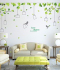 Hình ảnh: Decal dán tường Ovivi cây khung ảnh kỉ niệm mờ OV376