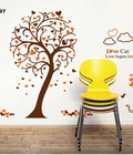 Hình ảnh: Decal dán tường Ovivi cây love cat OV397