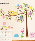 Hình ảnh: Decal dán tường Ovivi Cây hoa cú mèo to OV499