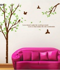 Hình ảnh: Decal dán tường Ovivi cây xanh đàn chim sẻ OV521