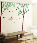 Hình ảnh: Decal dán tường Ovivi hai cây xanh to OV532