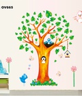 Hình ảnh: Decal dán tường Ovivi cây tổ chim non OV665