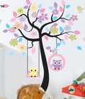 Hình ảnh: Decal dán tường Ovivi cây hoa xích đu cú mèo OV738