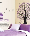 Hình ảnh: Decal dán tường Ovivi Cây tím thủy chung OV791