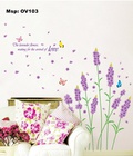 Hình ảnh: Decal dán tường Ovivi hoa oải hương nhỏ OV103
