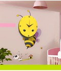 Hình ảnh: Đồng hồ treo tường kèm decal hình con ong