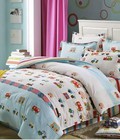 Hình ảnh: Bộ chăn ga gối cotton 100% Ô tô xinh