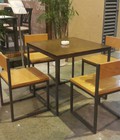 Hình ảnh: Bàn ghế gỗ chân sắt  MN88, MN89, Mn90, MN91