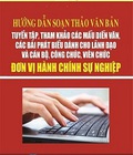 Hình ảnh: Sách Tuyển tập các mẫu diễn văn phát biểu cho lãnh đạo và cán bộ công chức viên chức đơn vị hành chính sự nghiệp